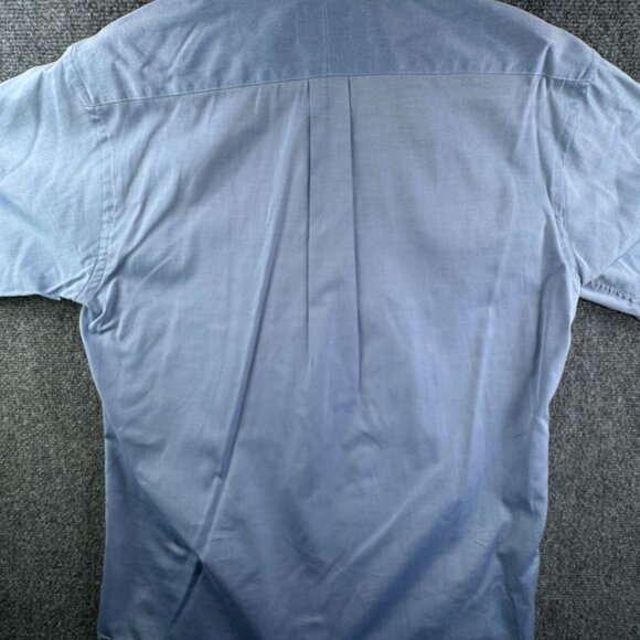 Gitman Bros For Fashion Post Louisville Button Up Shirt 15 33 Solid TTX 2x2 Blue - Picture 15 of 15